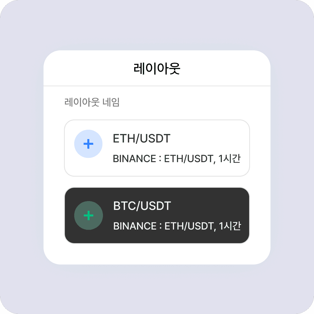 멀티 차트 레이아웃 카드