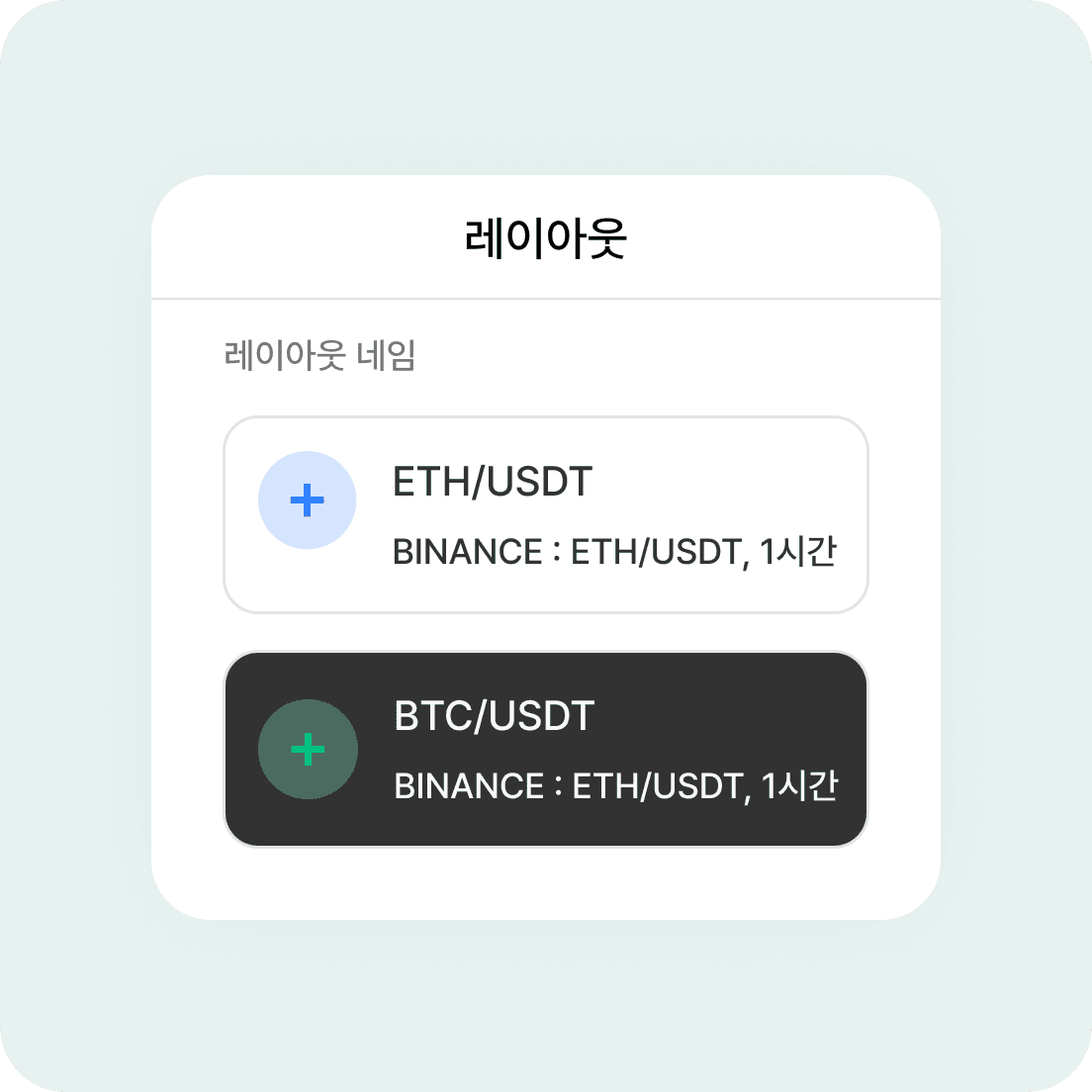 멀티 차트 레이아웃 카드